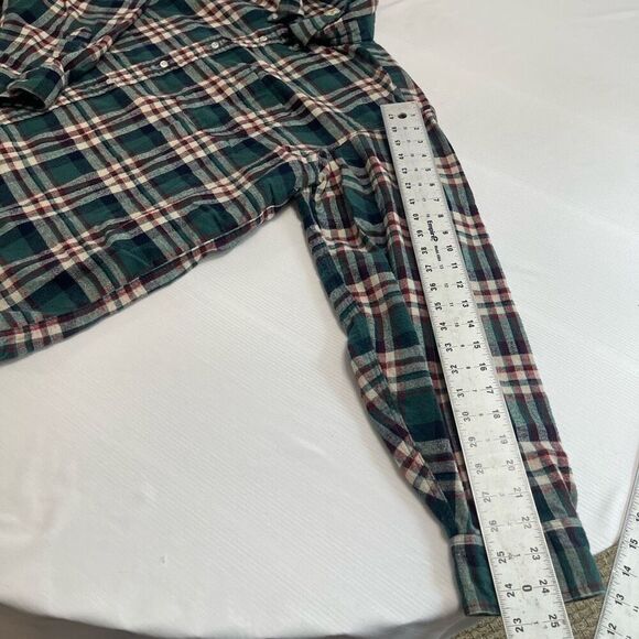 L.L. Bean VTG Green Paid Cotton Long Sleeve Button Down Shirt Size XXL - Picture 4 of 6
